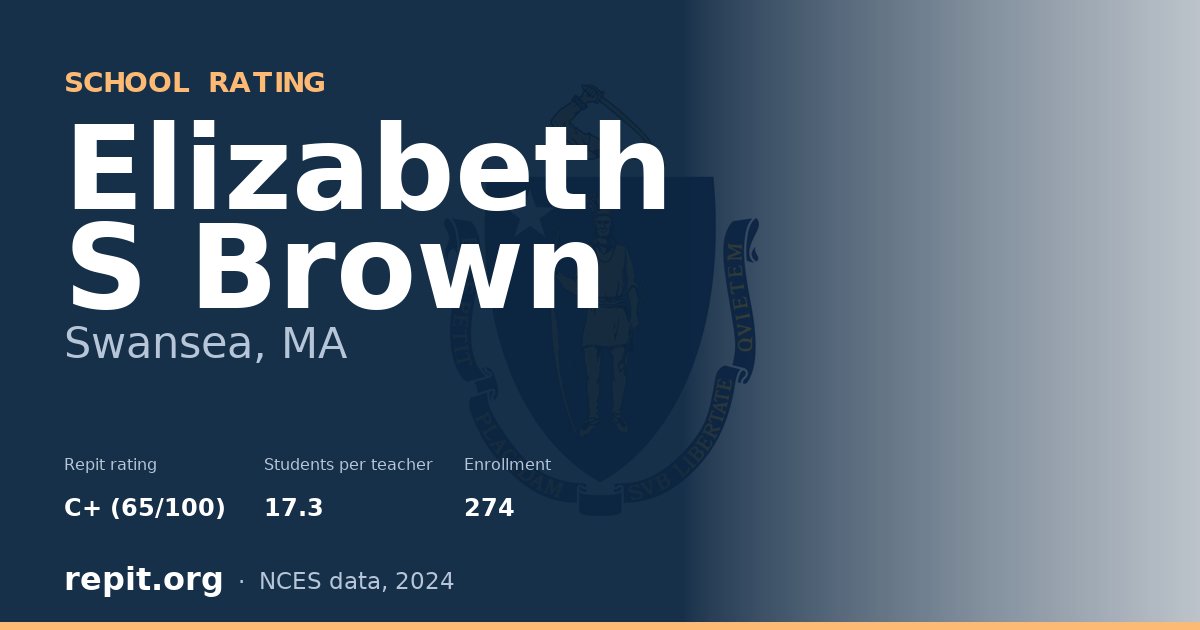 Elizabeth S Brown, Swansea, MA — Repit school rating C+ (65/100)