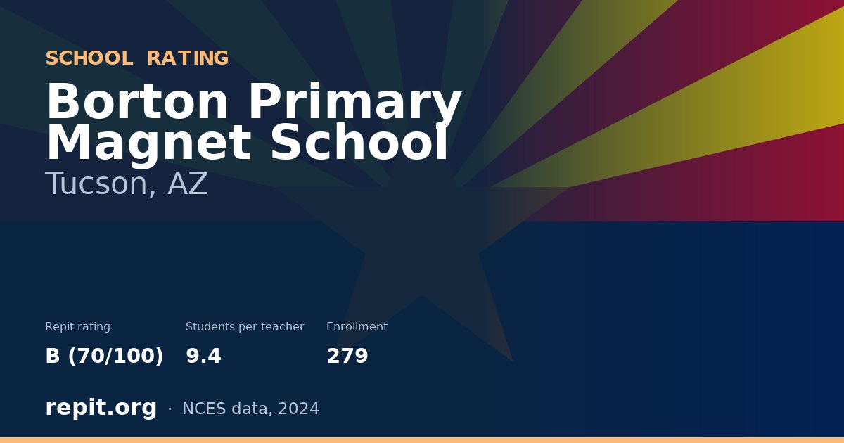 Borton Primary Magnet School, Tucson, AZ — Repit school rating B (70/100)
