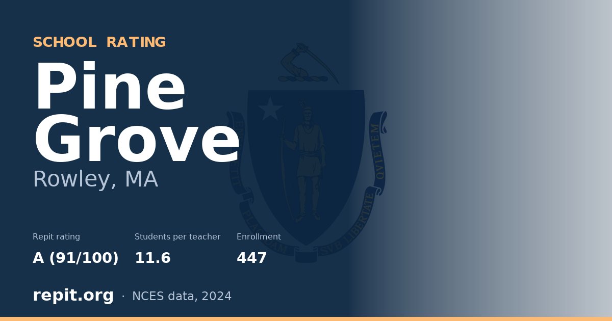 Pine Grove, Rowley, MA — Repit school rating A (91/100)
