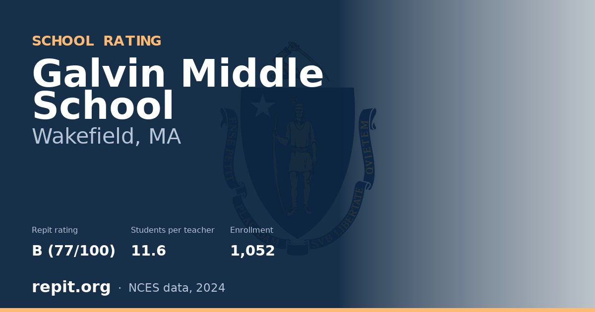 Galvin Middle School, Wakefield, MA — Repit school rating B (77/100)