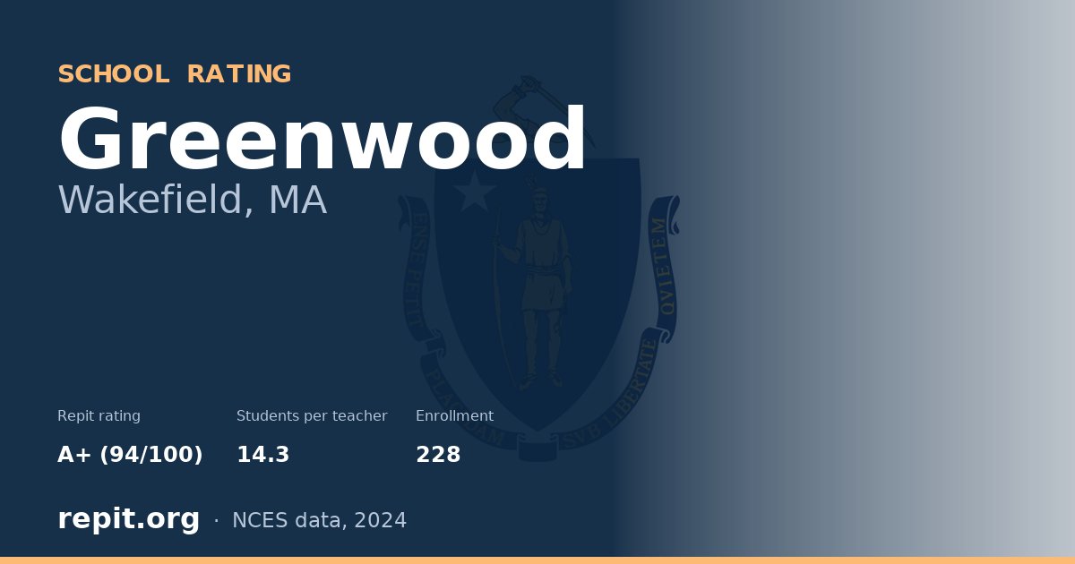 Greenwood, Wakefield, MA — Repit school rating A+ (94/100)