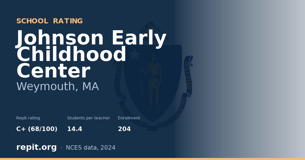 Johnson Early Childhood Center, Weymouth, MA — Repit school rating C+ (68/100)