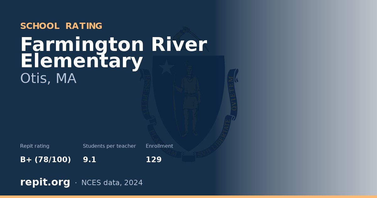 Farmington River Elementary, Otis, MA — Repit school rating B+ (78/100)