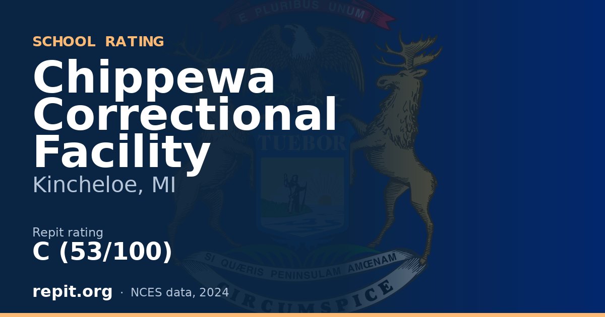 Chippewa Correctional Facility, Kincheloe, MI — Repit school rating C (53/100)