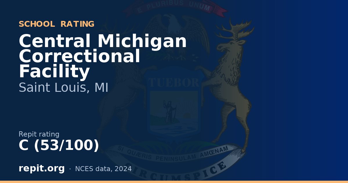 Central Michigan Correctional Facility, Saint Louis, MI — Repit school rating C (53/100)
