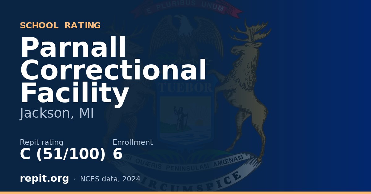 Parnall Correctional Facility, Jackson, MI — Repit school rating C (51/100)