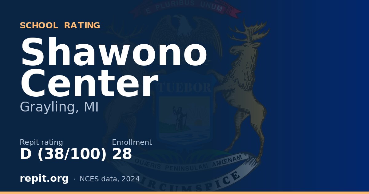 Shawono Center, Grayling, MI — Repit school rating D (38/100)