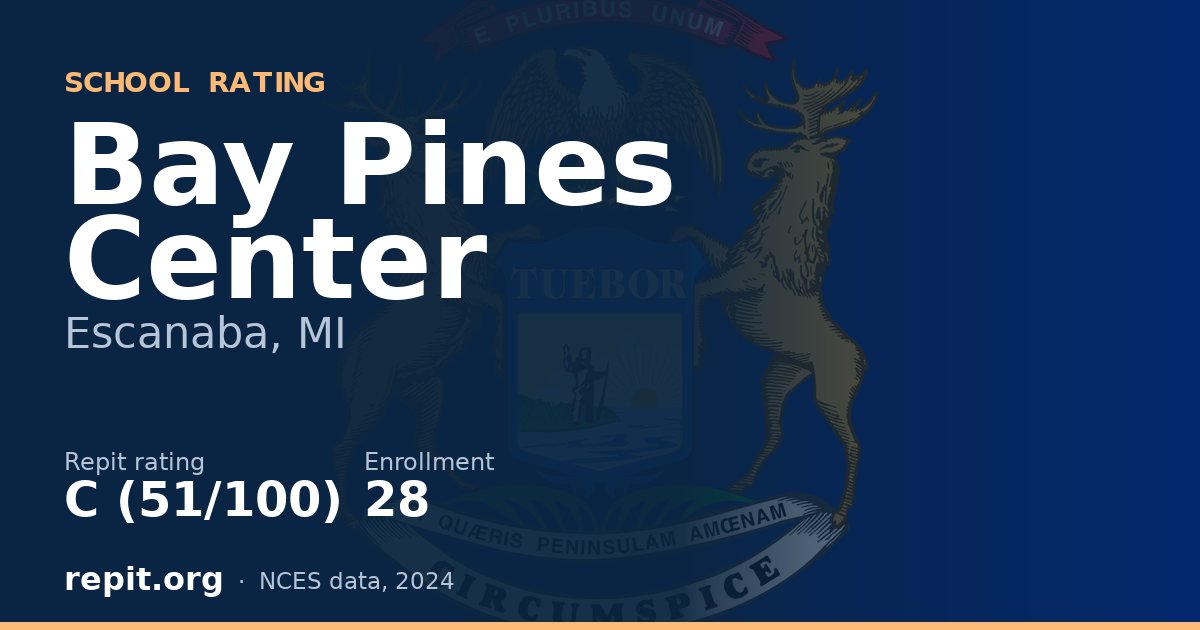 Bay Pines Center, Escanaba, MI — Repit school rating C (51/100)
