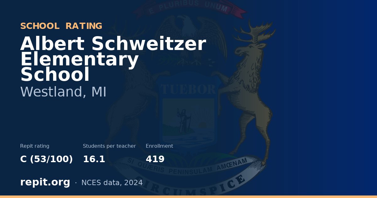 Albert Schweitzer Elementary School, Westland, MI — Repit school rating C (53/100)