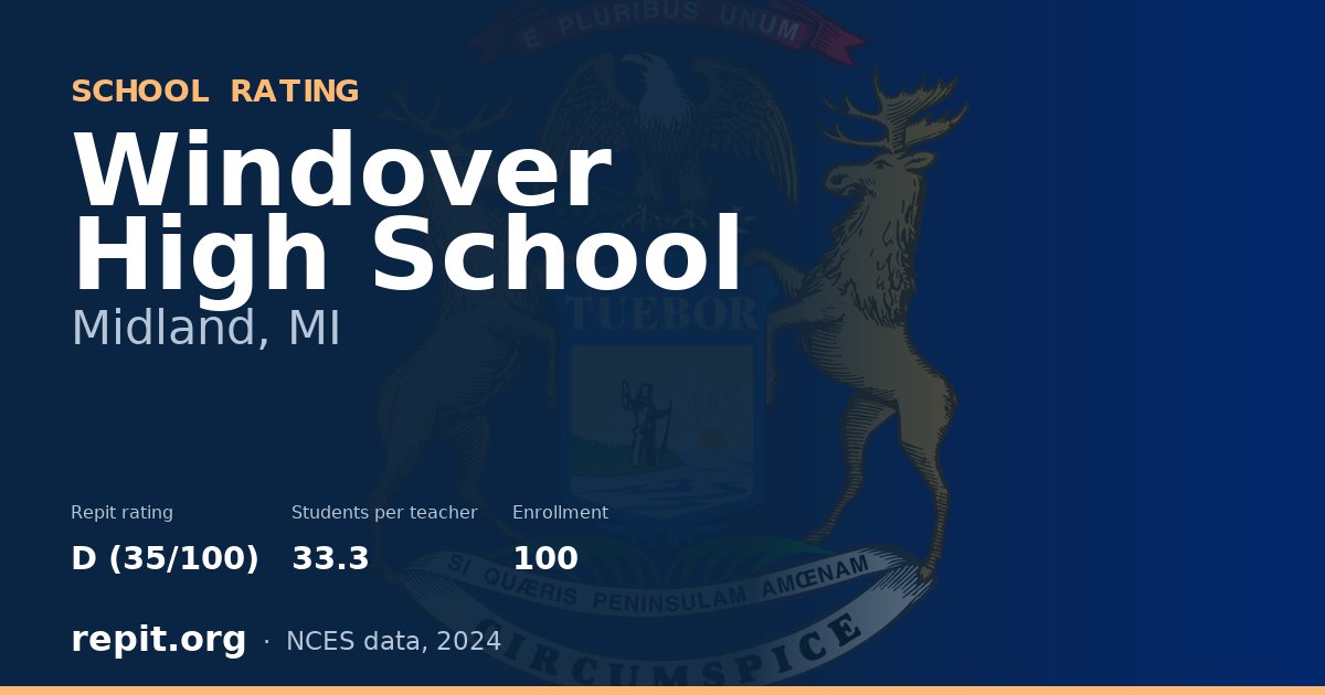 Windover High School, Midland, MI — Repit school rating D (35/100)