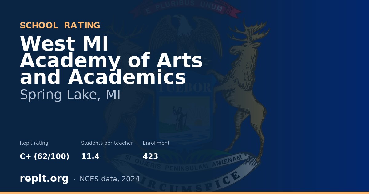 West MI Academy of Arts and Academics, Spring Lake, MI — Repit school rating C+ (62/100)