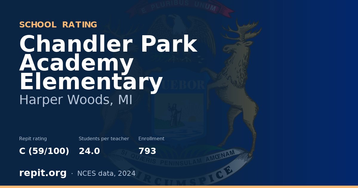 Chandler Park Academy Elementary, Harper Woods, MI — Repit school rating C (59/100)