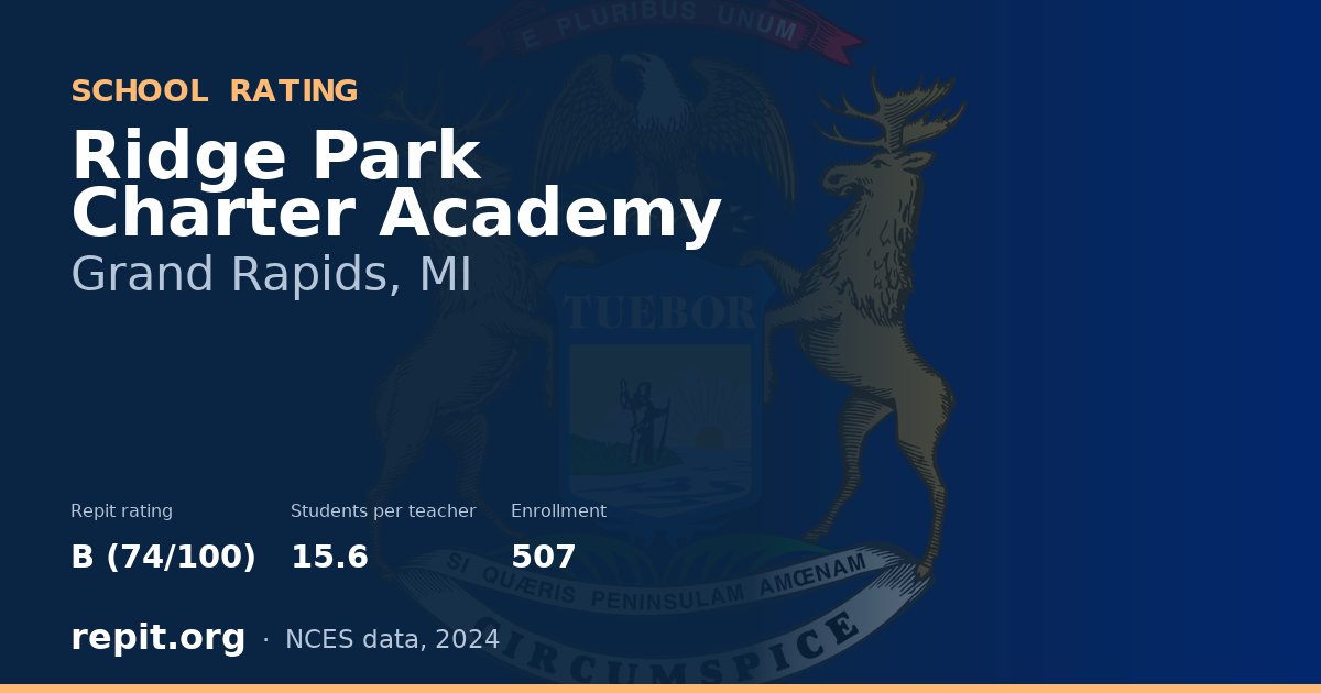 Ridge Park Charter Academy, Grand Rapids, MI — Repit school rating B (74/100)