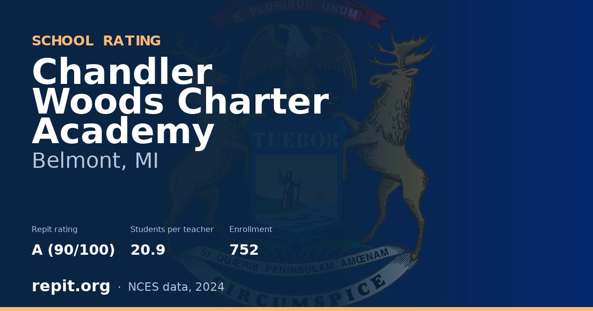 Chandler Woods Charter Academy, Belmont, MI — Repit school rating A (90/100)