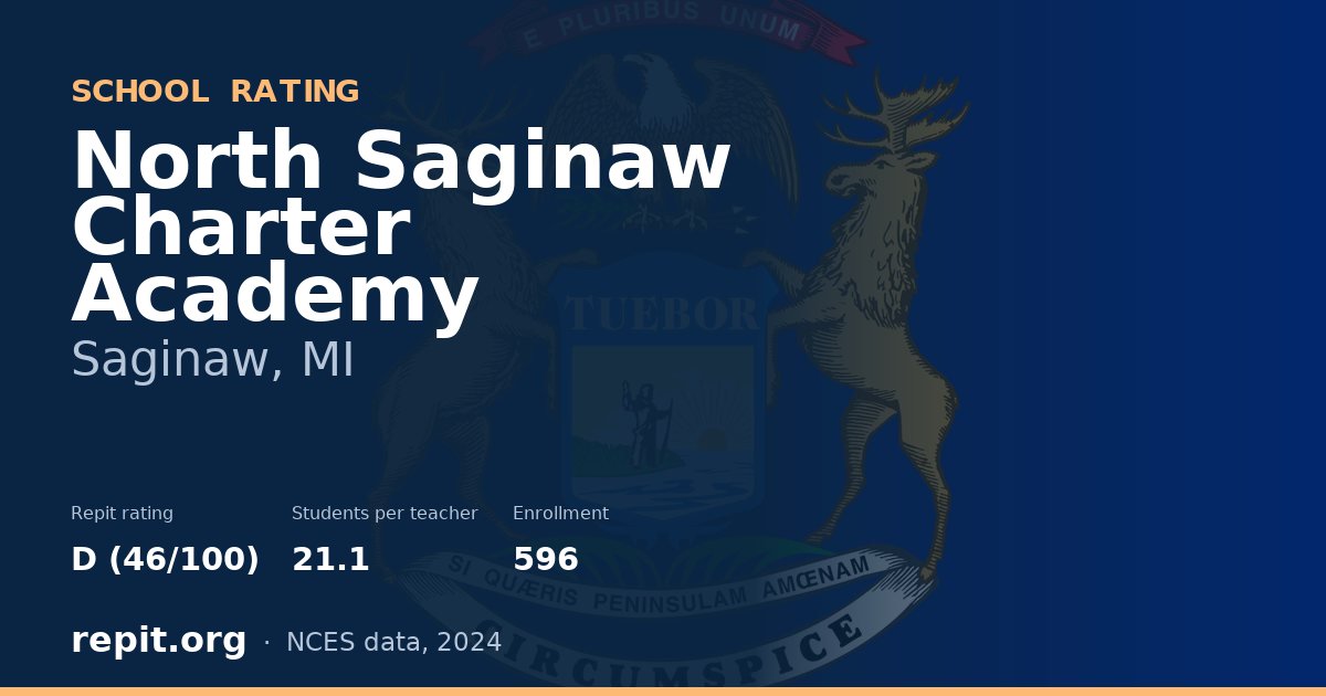 North Saginaw Charter Academy, Saginaw, MI — Repit school rating D (46/100)