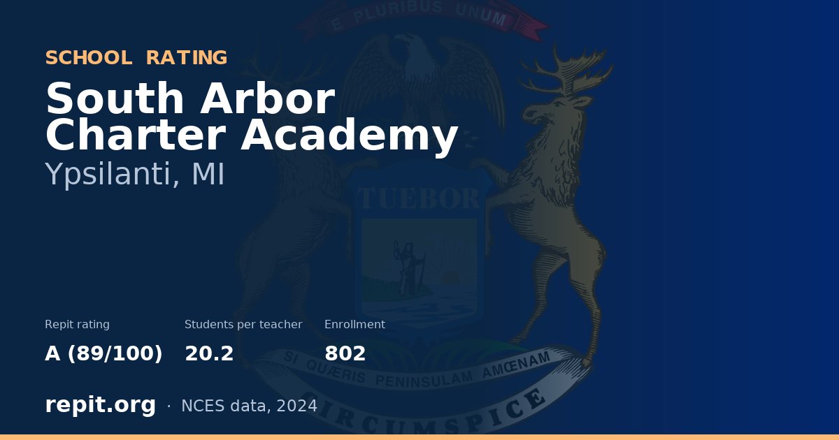 South Arbor Charter Academy, Ypsilanti, MI — Repit school rating A (89/100)