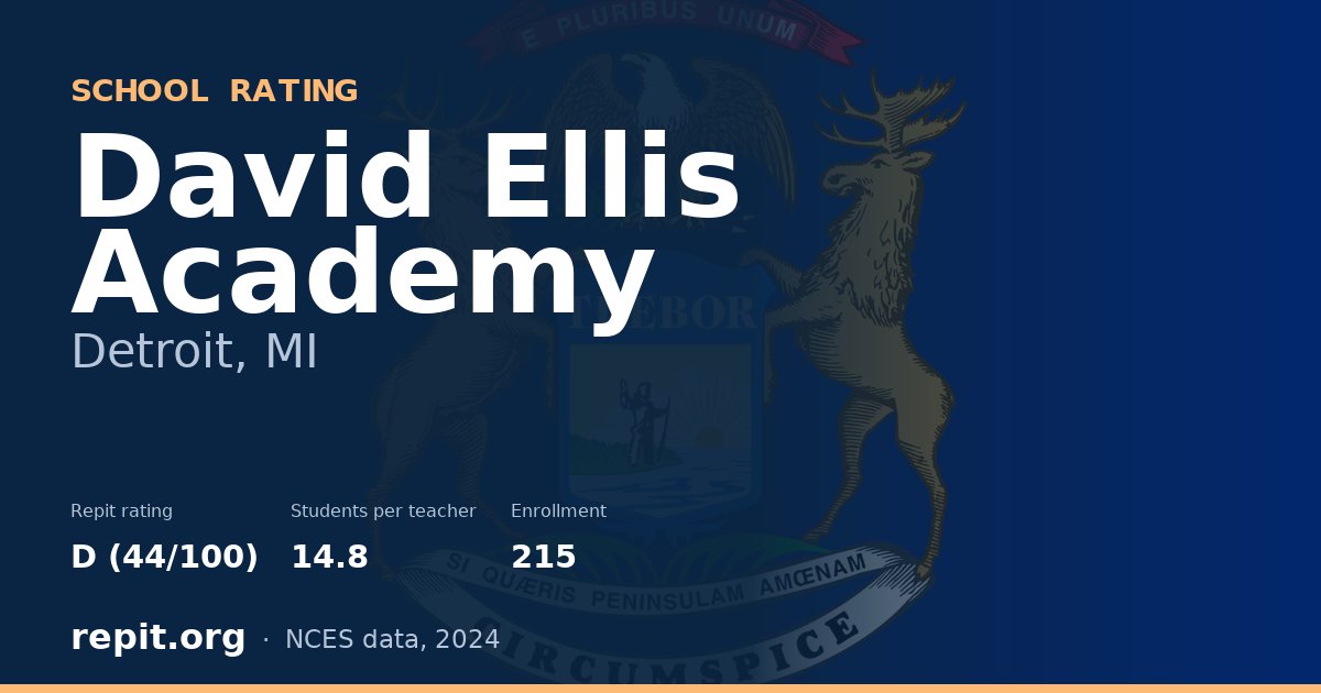 David Ellis Academy, Detroit, MI — Repit school rating D (44/100)