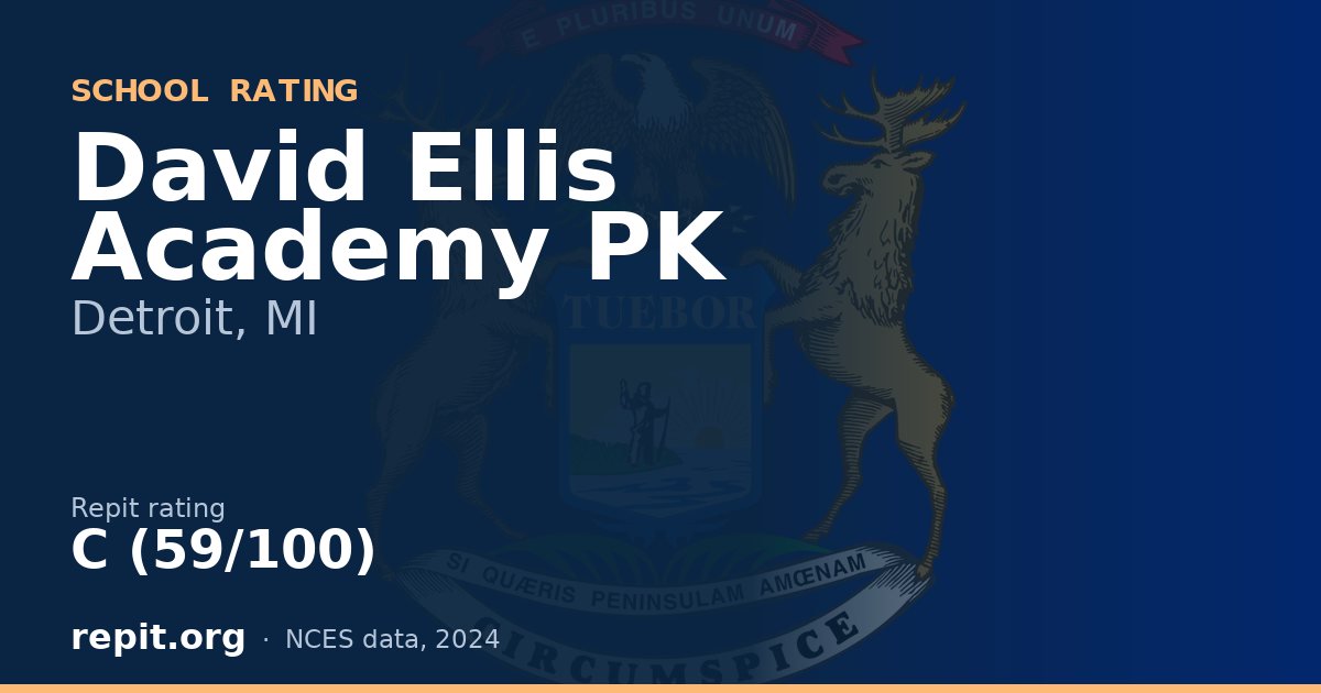 David Ellis Academy PK, Detroit, MI — Repit school rating C (59/100)