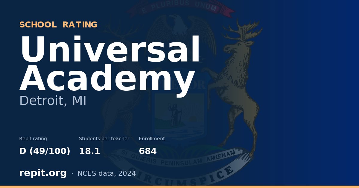 Universal Academy, Detroit, MI — Repit school rating D (49/100)