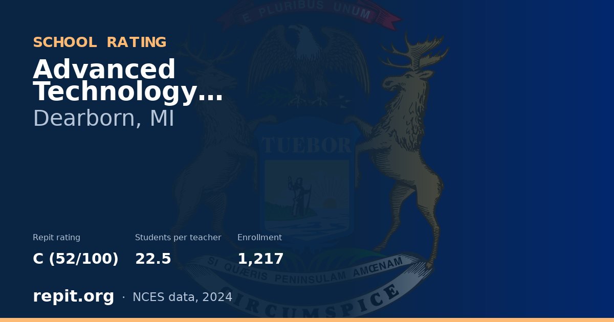 Advanced Technology Academy, Dearborn, MI — Repit school rating C (52/100)
