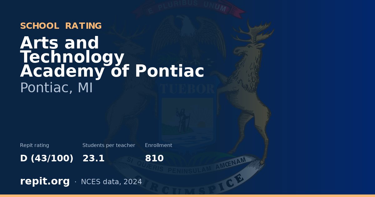 Arts and Technology Academy of Pontiac, Pontiac, MI — Repit school rating D (43/100)