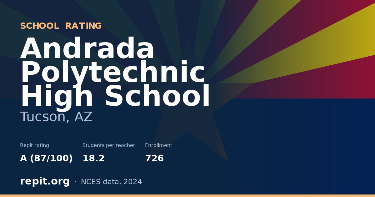 Andrada Polytechnic High School, Tucson, AZ — Repit school rating A (87/100)