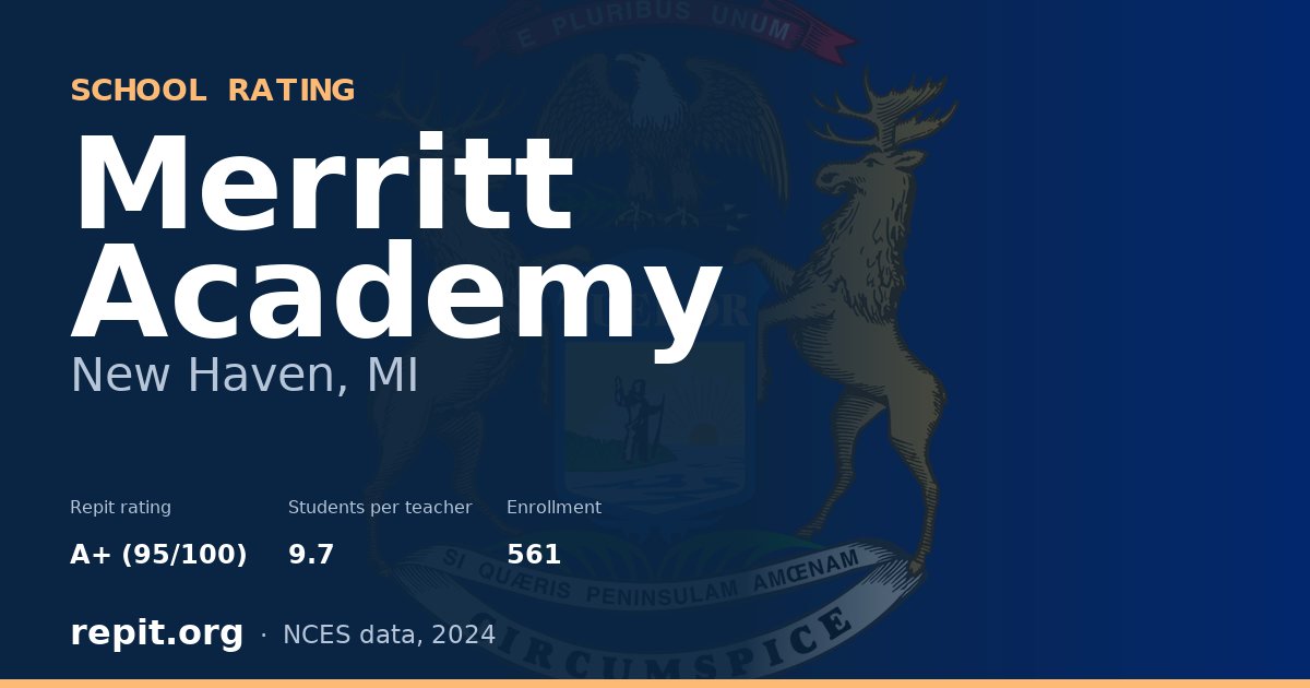 Merritt Academy, New Haven, MI — Repit school rating A+ (95/100)