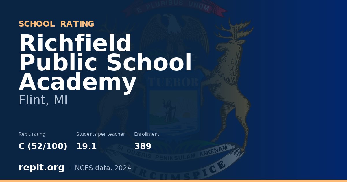 Richfield Public School Academy, Flint, MI — Repit school rating C (52/100)