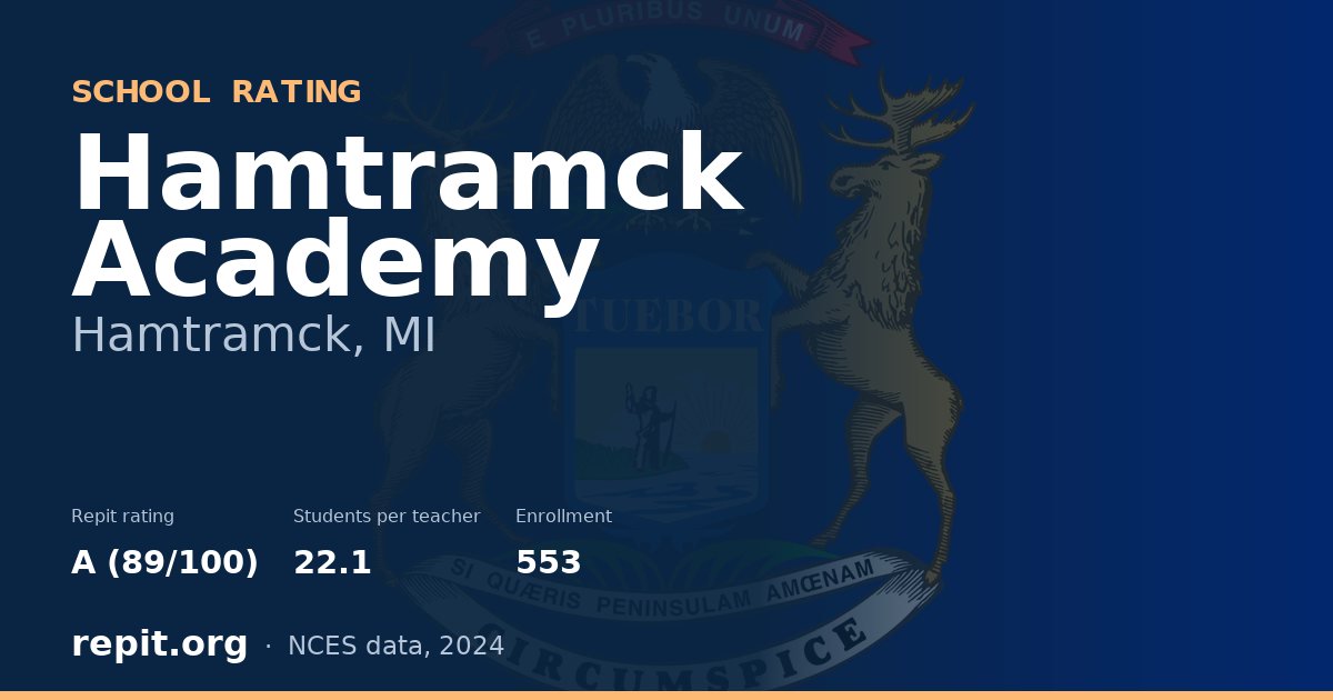 Hamtramck Academy, Hamtramck, MI — Repit school rating A (89/100)