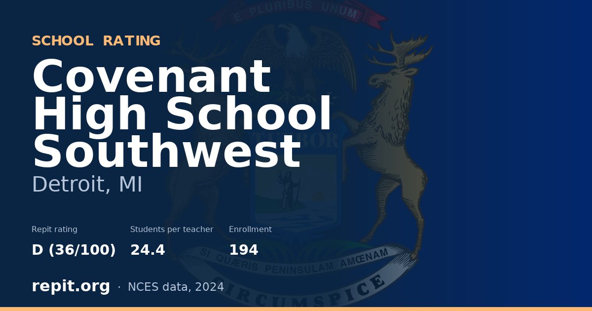 Covenant High School Southwest, Detroit, MI — Repit school rating D (36/100)