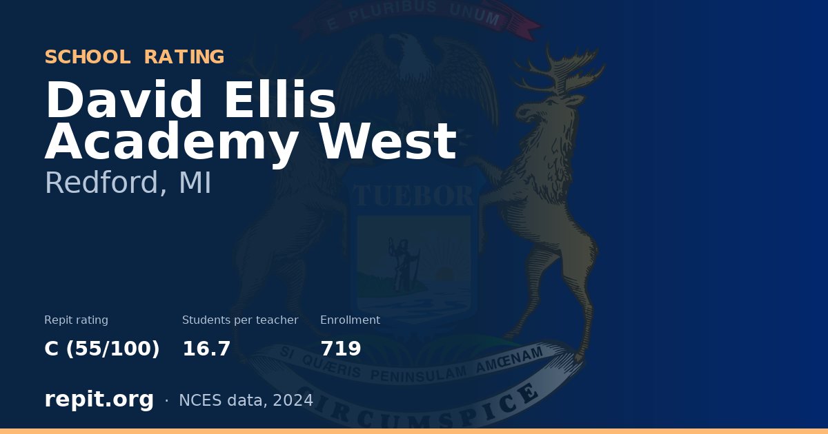 David Ellis Academy West, Redford, MI — Repit school rating C (55/100)