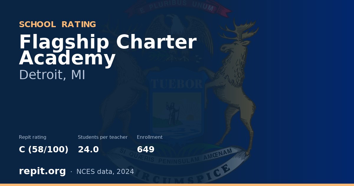 Flagship Charter Academy, Detroit, MI — Repit school rating C (58/100)