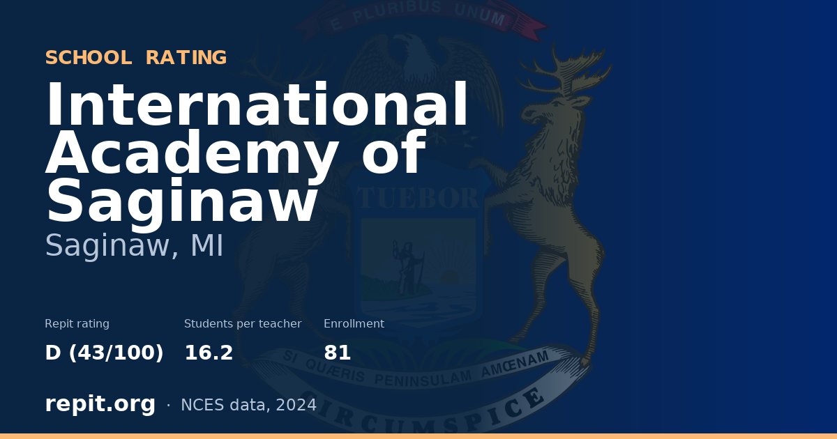 International Academy of Saginaw, Saginaw, MI — Repit school rating D (43/100)