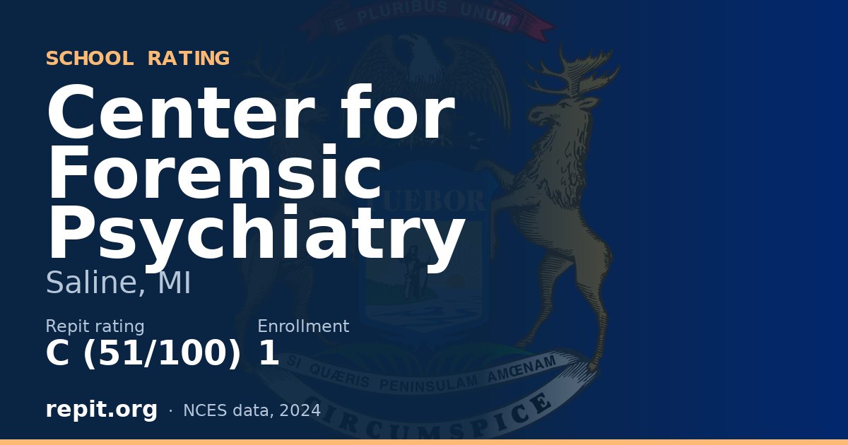 Center for Forensic Psychiatry, Saline, MI — Repit school rating C (51/100)