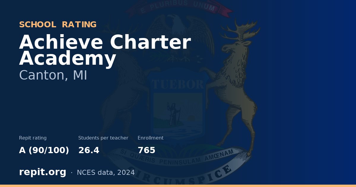Achieve Charter Academy, Canton, MI — Repit school rating A (90/100)