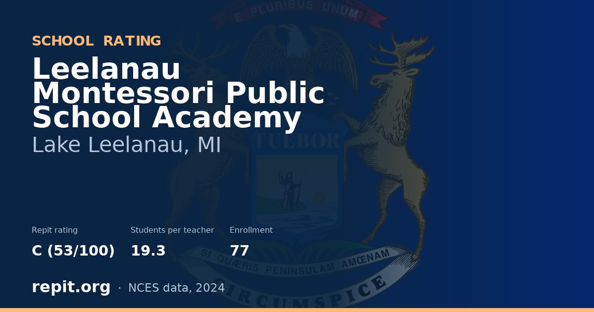 Leelanau Montessori Public School Academy, Lake Leelanau, MI — Repit school rating C (53/100)