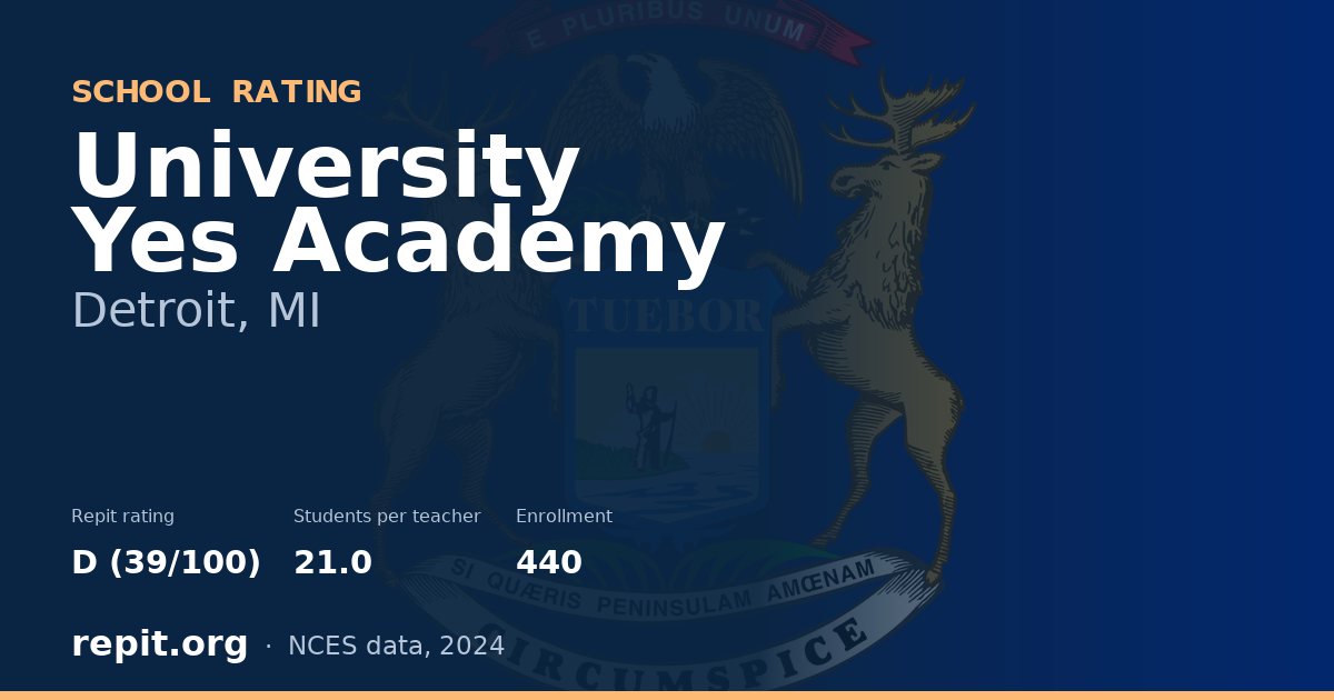 University Yes Academy, Detroit, MI — Repit school rating D (39/100)