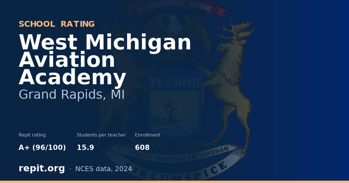 West Michigan Aviation Academy, Grand Rapids, MI — Repit school rating A+ (96/100)