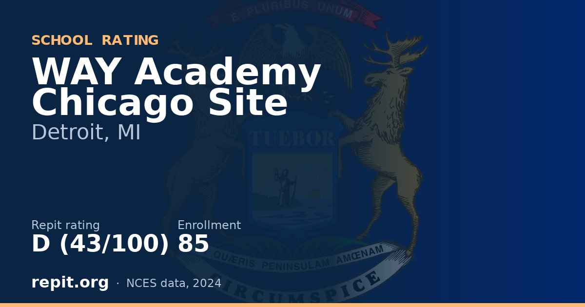WAY Academy Chicago Site, Detroit, MI — Repit school rating D (43/100)