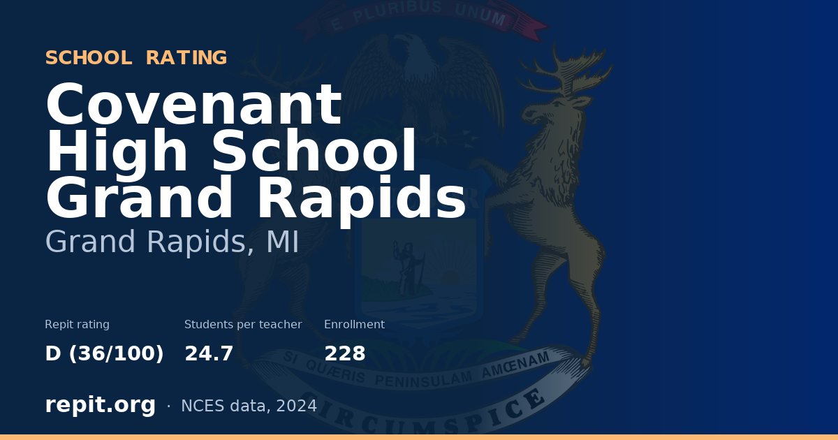 Covenant High School Grand Rapids, Grand Rapids, MI — Repit school rating D (36/100)