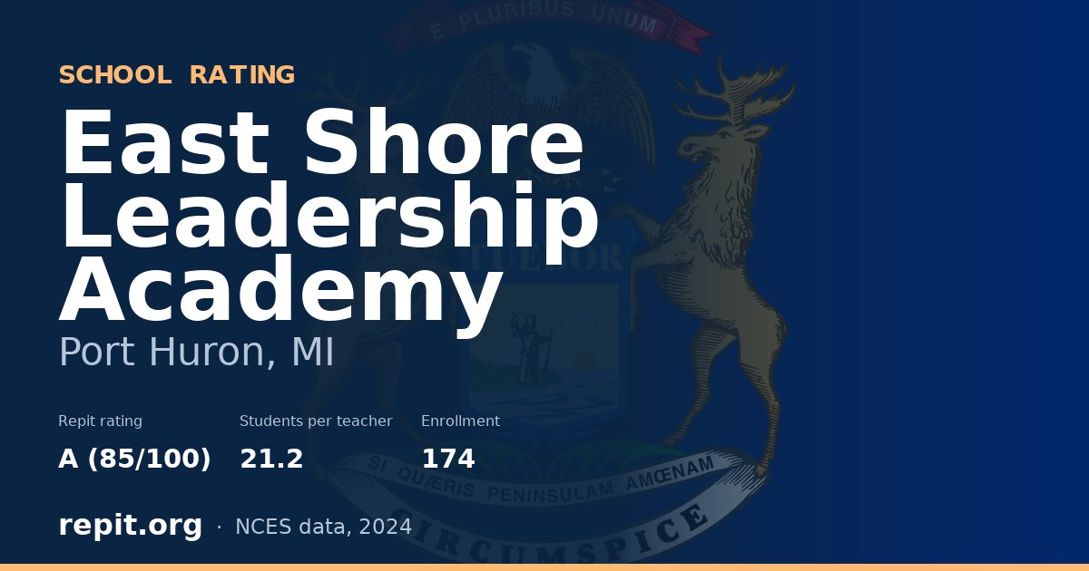 East Shore Leadership Academy, Port Huron, MI — Repit school rating A (85/100)