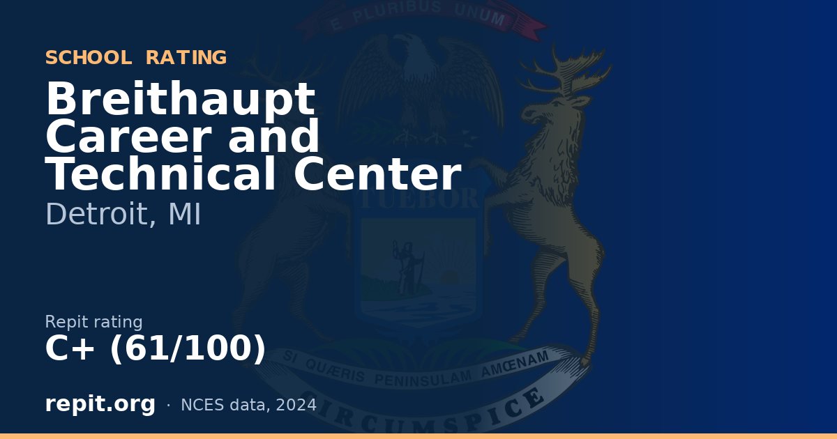 Breithaupt Career and Technical Center, Detroit, MI — Repit school rating C+ (61/100)