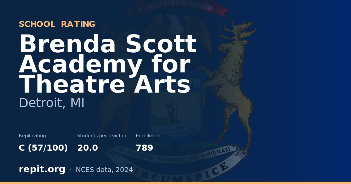 Brenda Scott Academy for Theatre Arts, Detroit, MI — Repit school rating C (57/100)
