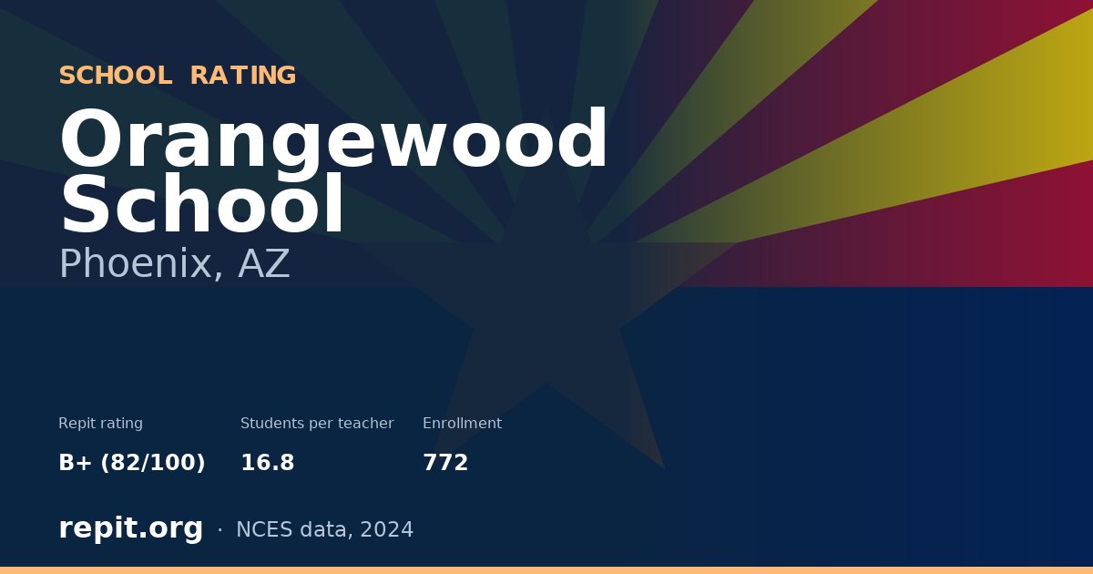 Orangewood School, Phoenix, AZ — Repit school rating B+ (82/100)