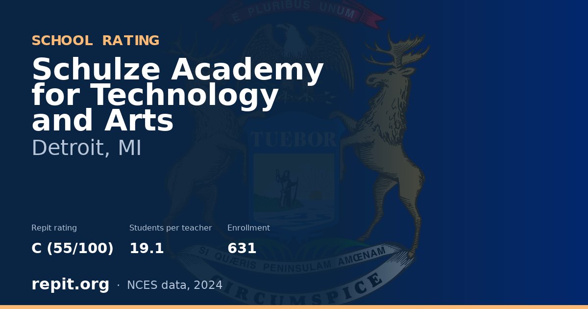 Schulze Academy for Technology and Arts, Detroit, MI — Repit school rating C (55/100)