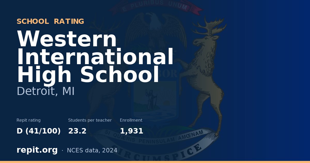 Western International High School, Detroit, MI — Repit school rating D (41/100)