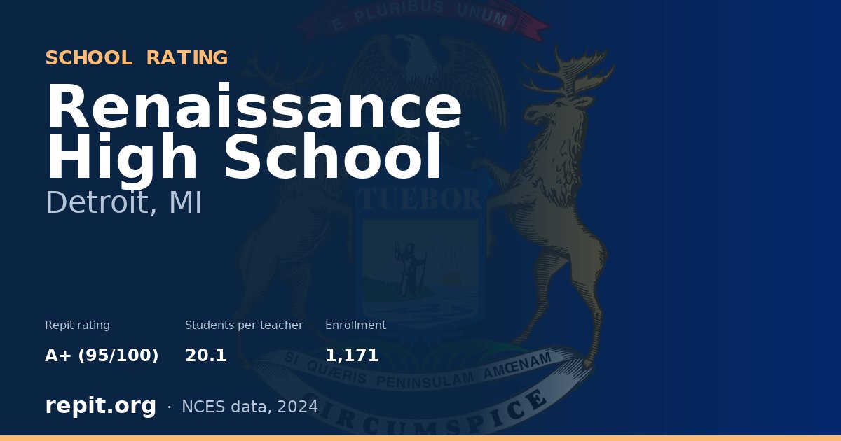 Renaissance High School, Detroit, MI — Repit school rating A+ (95/100)