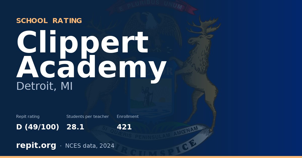Clippert Academy, Detroit, MI — Repit school rating D (49/100)