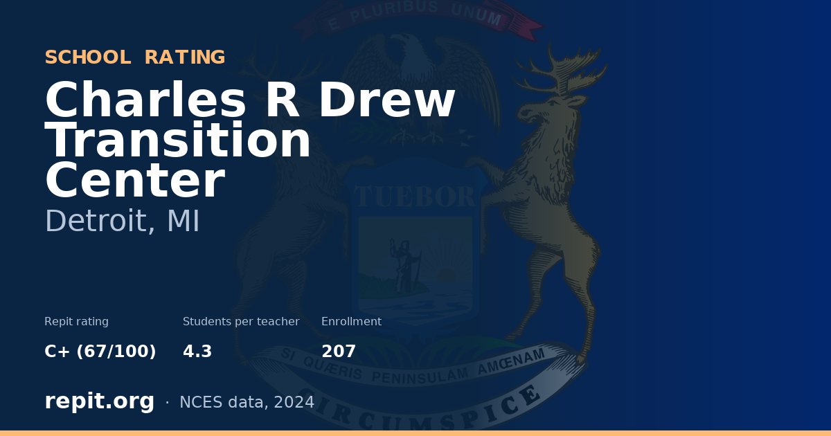 Charles R Drew Transition Center, Detroit, MI — Repit school rating C+ (67/100)