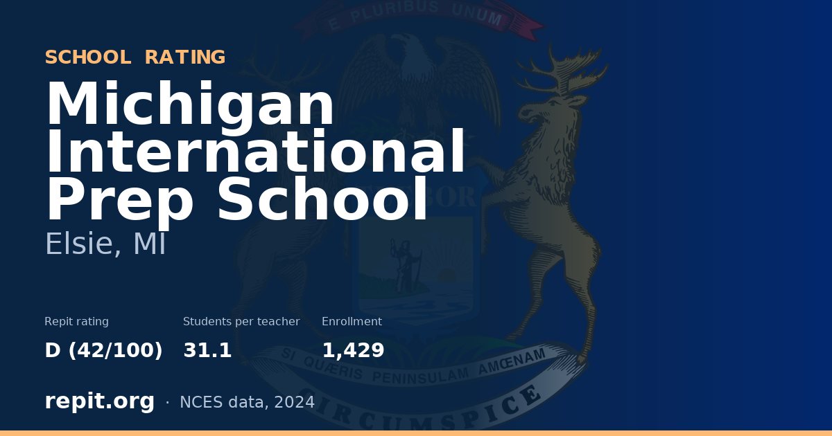Michigan International Prep School, Elsie, MI — Repit school rating D (42/100)